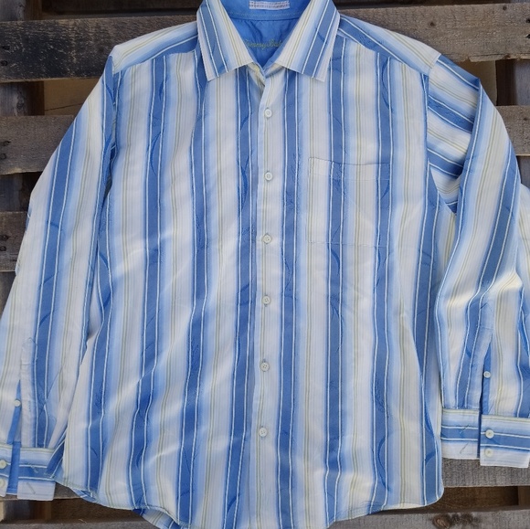 Tommy Bahama button front 100% silk shirt large - Picture 3 of 4